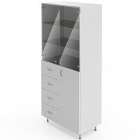 Двухсекционный шкаф для лабораторной посуды НВ-800 ШП (800×460×1820)