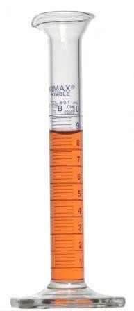 Цилиндр мерный Kimble 10 мл, класс B, TD, синяя шкала, стекло