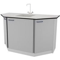 Торцевой стол-мойка ЛАБ-PRO МОТ 150.75.90 С20