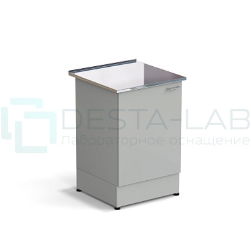 Стол-тумба ЭКРОС 600х600х900 мм 1 дверь, раб. поверхность - НЕРЖАВЕЮЩАЯ СТАЛЬ