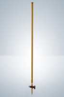 Бюретка Hirschmann 25 : 0,05 мл, класс B, темное стекло, белая градуировка, стеклянный кран