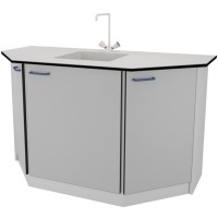 Торцевой стол-мойка ЛАБ-PRO МОТ 150.75.90 СМ