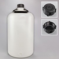 Бутыль толстостенная 20 л. с узким горлом, с крышкой, ПЭНД, LAMAPLAST