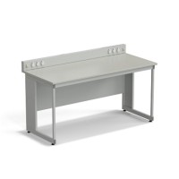 Стол для хроматографа ЭКРОС 1800х800х900/1030 мм с сервисной панелью, раб. поверхность - ЛАМИНАТ СЕРЫЙ