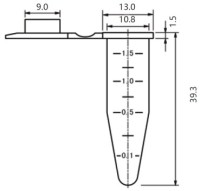 Пробирки 1,5 мл типа Эппендорф, до 20 000g, бесцветные, Biologix, Китай