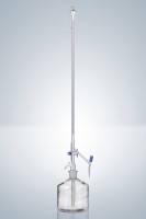 Автоматическая бюретка Пеллета Hirschmann 10 : 0,02 мл, класс AS, с промежуточным краном, светлое стекло, синяя градуировка, PTFE краны