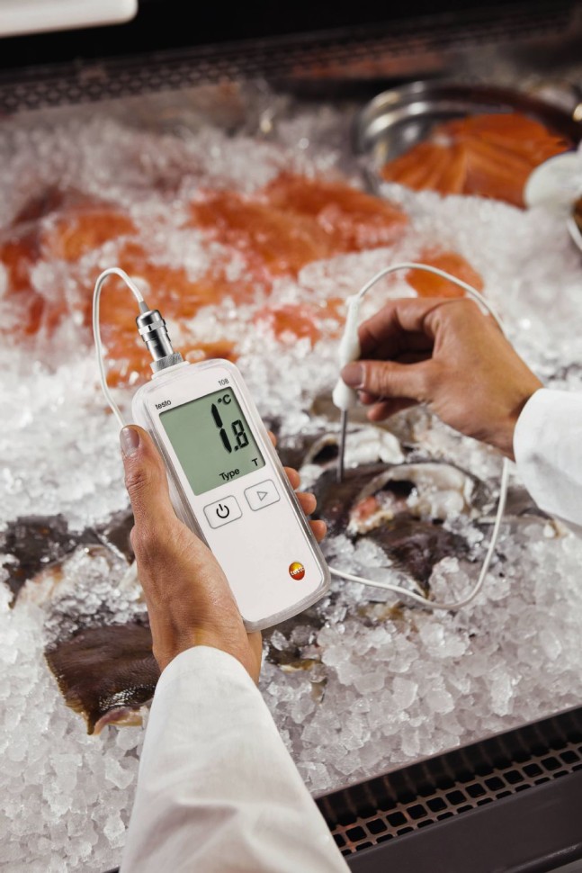 testo 108-2 - Водонепроницаемый термометр с возможностью подключения зондов т/п Тип Т и К