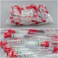 Пробирка 10 мл коническая с пробкой, с этикеткой, п/с, стерильная, Гритмед, уп. 100 шт