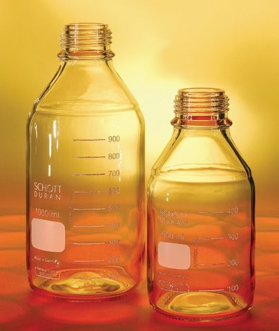 Бутыль 1 л, БС, без крышки, круглая, тёмное стекло, 1 шт./уп., DWK Life Sciences (Duran, Wheaton, Kimble)