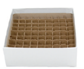 Коробка 2” (51×134×134), картон, c разделителями на 81 пробирку, PHCbi