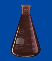 Колба Эрленмейера Lenz 2000 мл, NS29/32, коричневое стекло