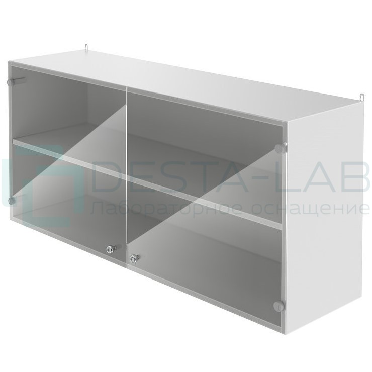 Навесной стеллаж со стеклянными дверцами НВ-1200 НШс (1200×350×550)
