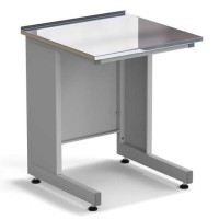 Стол пристенный ЭКРОС 600х600х750 мм, раб. поверхность - НЕРЖАВЕЮЩАЯ СТАЛЬ