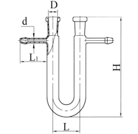 Трубка хлоркальциевая ТХ-U-2-60 ГОСТ 25336-82