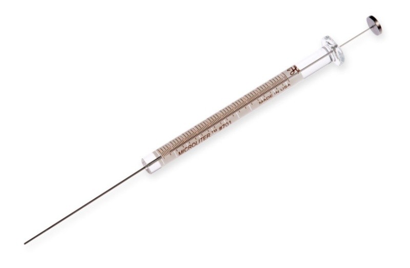 Шприц микролитровый Hamilton 10 мкл, 701 N, Cemented Needle, 22s gauge, 2 in., point style 3