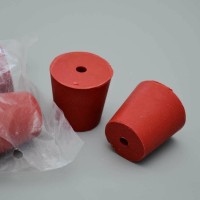 Пробка коническая с 1 отверстием, резиновая, 48/37 мм, h-50мм, Кartell, уп.5 шт