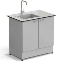 Стол-мойка ЭКРОС 900х600х900 мм, чаша стеклопластик слева, раб. поверхность - LABGRADE