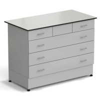 Стол-тумба ЭКРОС 1200х600х900 мм 2 ящика + 3 ящика, раб. поверхность - LABGRADE