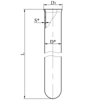 Пробирка П1 44х130, эскиз 2-591-40