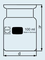 Бюкс DURAN Group 100 мл, для взвешивания, без крышки, стекло