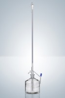 Автоматическая бюретка Пеллета Hirschmann 10 : 0,02 мл, класс AS, светлое стекло, синяя градуировка, PTFE кран