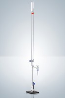 Микробюретка Банга Hirschmann 10 : 0,02 мл, класс AS, с подставкой, с линией Шеллбаха, светлое стекло, синяя градуировка, стеклянные краны