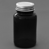 Банка стеклянная д/реактивов 100 мл, широкое горло с мет. крышкой, темное стекло