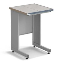 Стол пристенный ЭКРОС 600х600х900 мм, раб. поверхность - КЕРАМИКА с НС бортиком