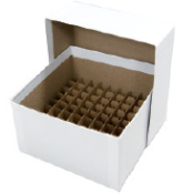 Коробка 3” (77×134×134), картон, c разделителями на 81 пробирку, PHCbi