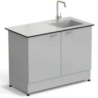 Стол-мойка ЭКРОС 1200х600х900 мм, чаша стеклопластик справа, раб. поверхность - LABGRADE