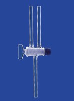 Кран двухходовой Lenz NS18,8, диаметр отверстия 4,0 мм, стекло