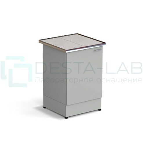 Стол-тумба ЭКРОС 600х600х900 мм 1 дверь, раб. поверхность - КЕРАМИКА с НС бортиком