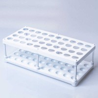 Штатив для пробирок (40 гнезд, h=75 мм) БЕЛЫЙ