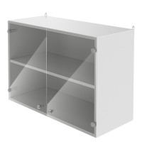 Навесной шкаф со стеклянными дверцами НВ-800 НШс (800×350×550)