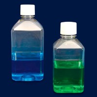 Бутыль квадратная ISOLAB 125 мл, для сред, с винтовой крышкой, стерильная, прозрачный PET