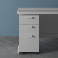 Тумба подкатная с 3 ящиками ЛК-400 ТПЯ-В (ЛДСП)