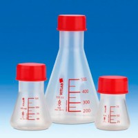 Колба Эрленмейера VITLAB с винтовой крышкой, 75 мл, PMP