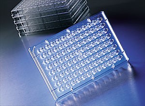 Планшет для кристаллизации белка CrystalEX, 96 луночный, Conical flat Bottom, 1×7 µl белковая лунка, гидрофильная поверхность, нестерильные, полимер, 25 шт/уп, 50 шт/кор., Corning