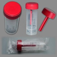 Контейнер лаб. д/взятия проб, 30 мл. с завинч. крыш. и шпателем, н/стер., инд. уп., п/п, FL medical