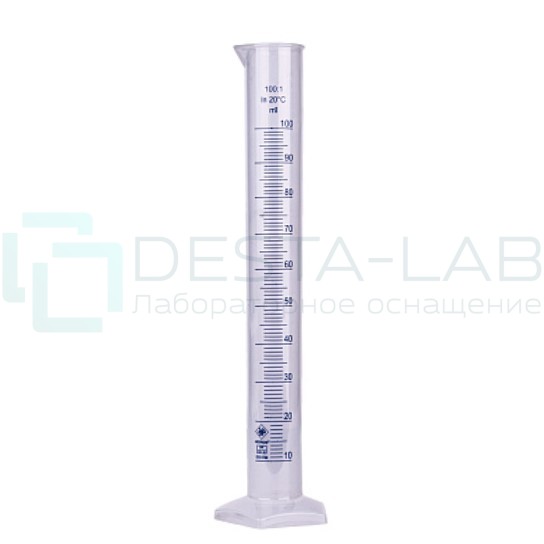 Цилиндр 1000 мл с носиком (синяя шкала)