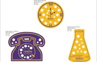 Штатив-поплавок, набор из трех штук «Офис»: Часы (10х1,5 мл, 6х0,5 мл), Телефон (7х1,5 мл, 9х0,5 мл), Колба (6х1,5 мл, 6х0,5 мл), Диаэм