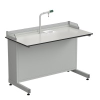 Стол ученический с подводом воды, с бортиком 1200х600х840, раб. поверхность - LABGRADE