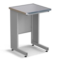 Стол пристенный ЭКРОС 600х600х900 мм, раб. поверхность - МОНОЛИТНЫЙ КЕРАМОГРАНИТ с НС бортиком