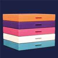 Коробка ISOLAB для 100 предметных стекол, с откидной крышкой, оранжевая