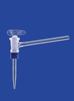 Кран для бюретки Lenz наклонный NS12,5, стекло