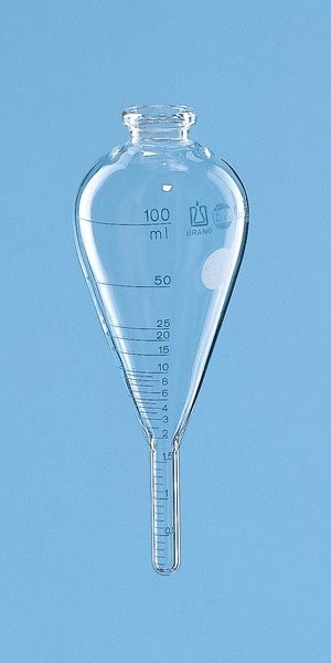 Центрифужная пробирка Brand 100 мл, по ASTM D96, макс. длина 160 мм, грушевидная, цилиндрическое дно, стекло