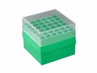 Штатив для пробирок, d 20 мм, 36 мест, прозрачная крышка, зеленый, SSI