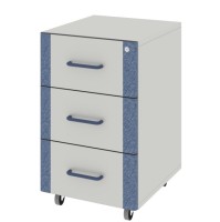 Тумба подкатная из ЛДСтП с 3 ящиками ЛАБ-PRO ТПЯ3 40.50.67