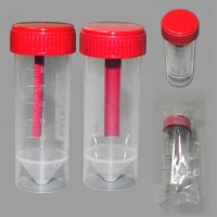 Контейнер лаб. д/взятия проб, 30 мл. с завинч. крыш. и шпателем, стер., п/п, FL medical, инд. уп.