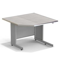 Стол угловой ЭКРОС 1100х1100х750 мм, раб. поверхность - КЕРАМИКА с НС бортиком